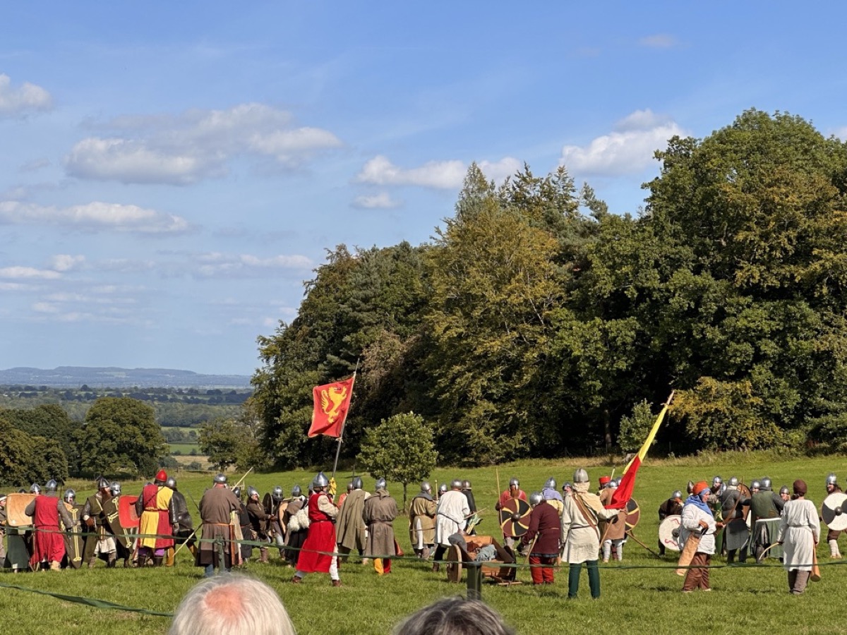 Medieval battle reenactment